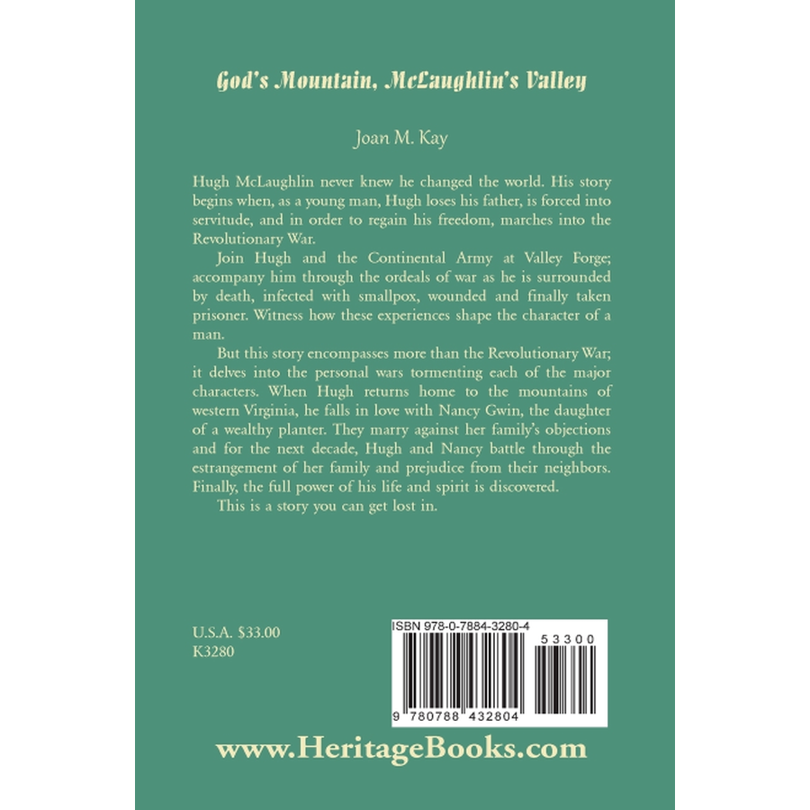 God's Mountain, McLaughlin's Valley back cover