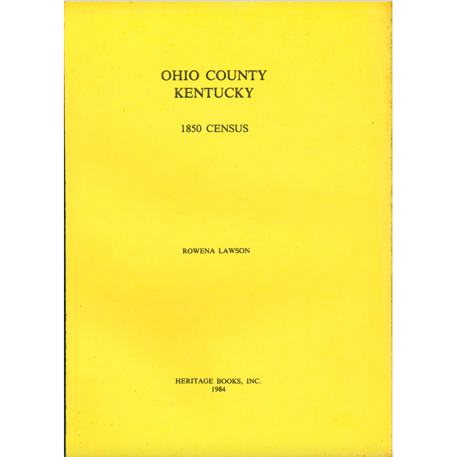 Ohio County Kentucky 1850 Census