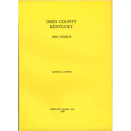Ohio County Kentucky 1850 Census