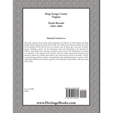 King George County, Virginia Death Records, 1853-1896 back cover