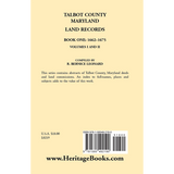 Talbot County, Maryland Land Records: Book 1, 1662-1675 back cover
