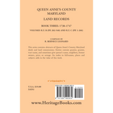 Queen Anne's County, Maryland Land Records, Book 3: 1738-1747 back cover