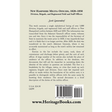 New Hampshire Militia Officers, 1820-1850: Division, Brigade, and Regimental Field and Staff Officers back cover