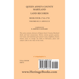 Queen Anne's County, Maryland Land Records, Book 4: 1743-1755 back cover