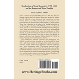 Recollections of Lewis Bonnett, Jr. (1778-1850) and the Bonnett and Wetzel Families back cover