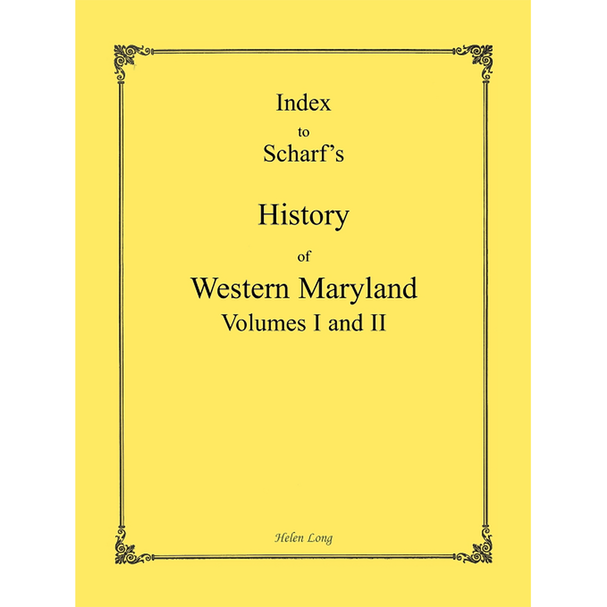 Index to the History of Western Maryland