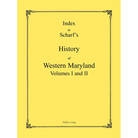 Index to the History of Western Maryland