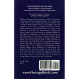 Instruments of Freedom: Deeds and Wills of Emancipation, Northampton County, Virginia, 1782-1864 back cover