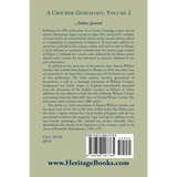 A Crocker Genealogy, Volume 2 back cover