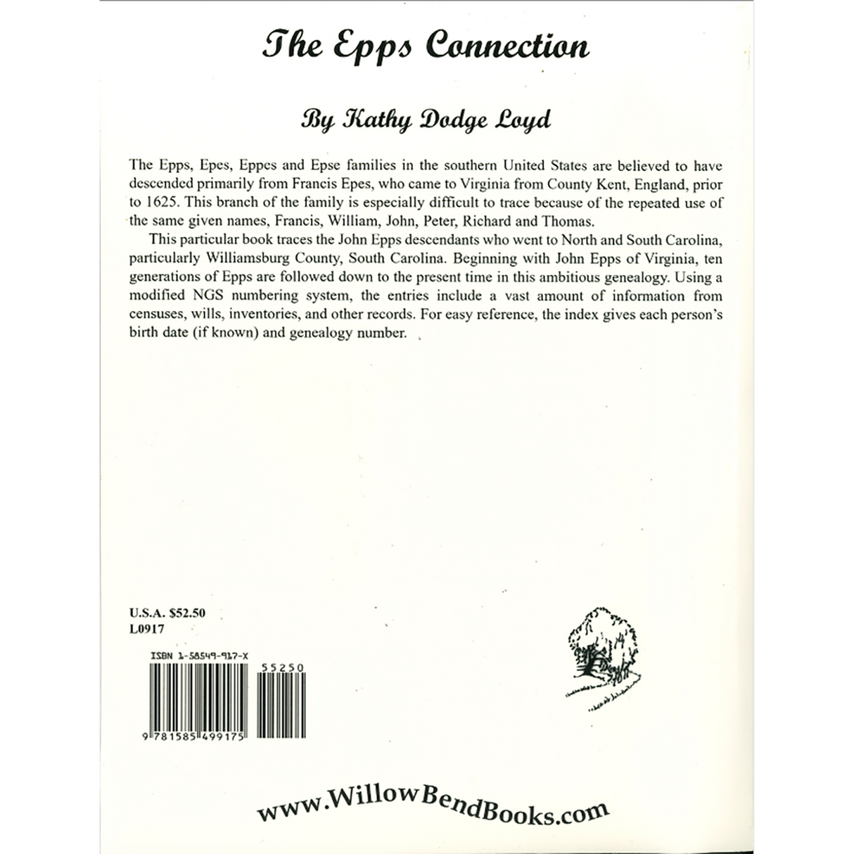 The Epps Connection back cover
