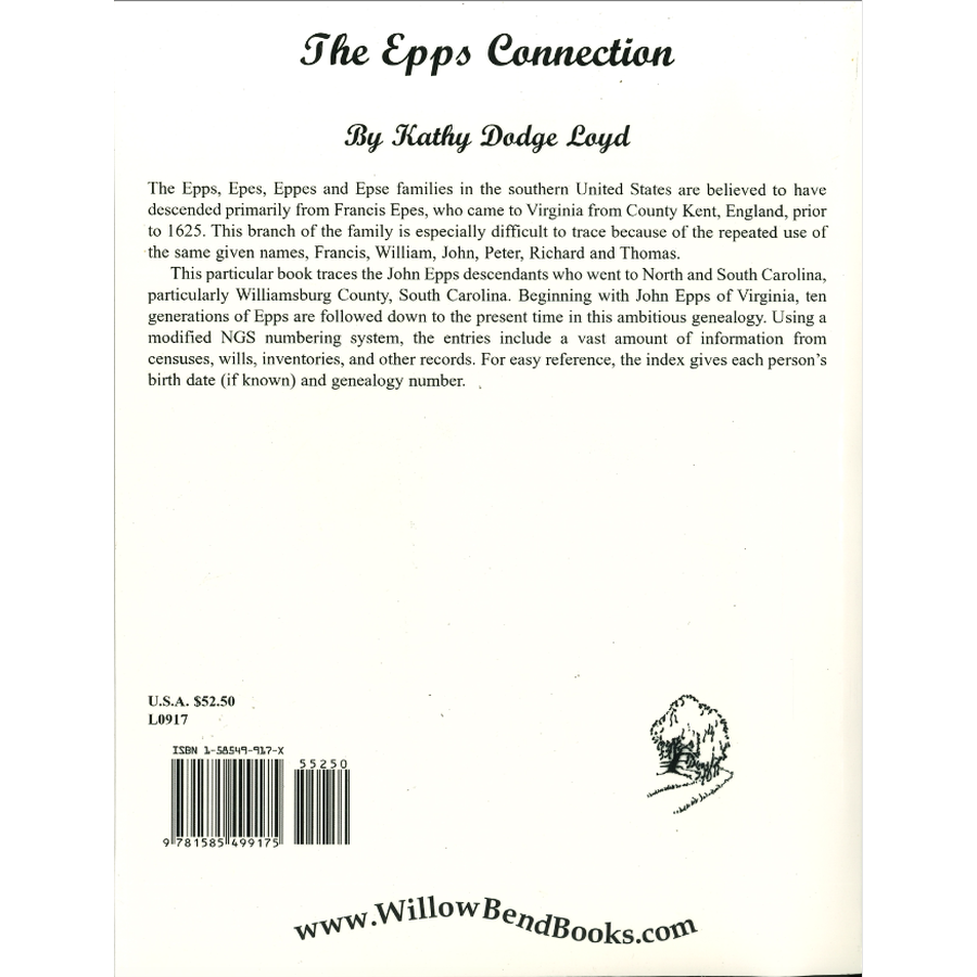 The Epps Connection back cover