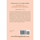 Genealogy of the Lord Family which removed from Colchester, Connecticut to Hanover, New Hampshire and then to Norwich, Vermont back cover