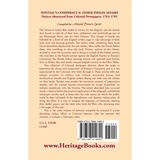 Pontiac's Conspiracy and Other Indian Affairs: Notices Abstracted from Colonial Newspapers, 1763-1765 back cover