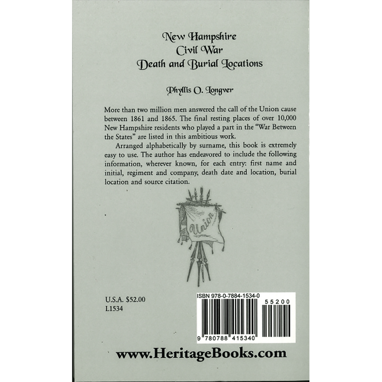 New Hampshire Civil War Death and Burial Locations back cover