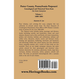 Potter County, Pennsylvania Potpourri, Volume 1, The Years 1880-1884 back cover