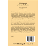 A Bibliography of Georgia Methodism back cover