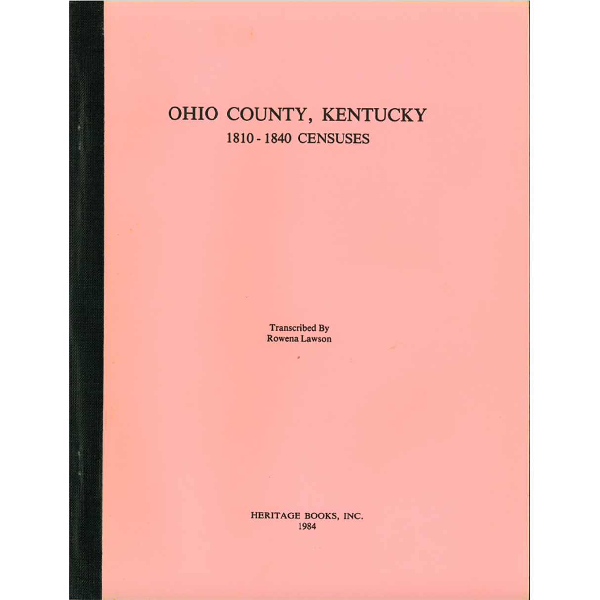 Ohio County, Kentucky 1810-1840 Censuses