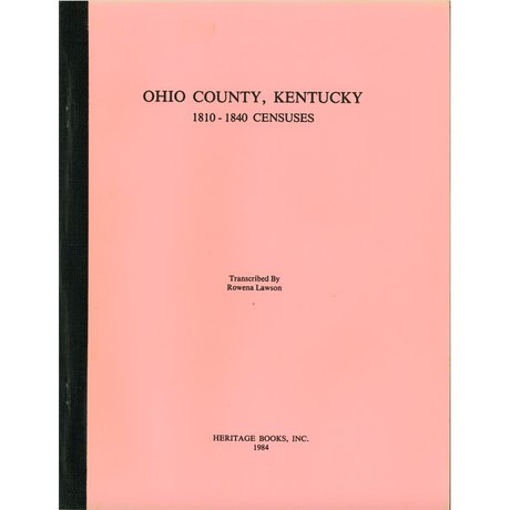 Ohio County, Kentucky 1810-1840 Censuses