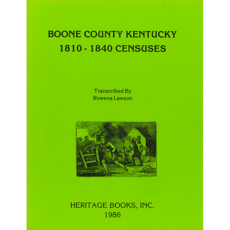 Boone County, Kentucky 1810-1840 Census