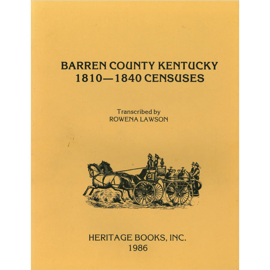Barren County, Kentucky 1810-1840 Censuses