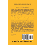Highland Papers, Volume II back cover