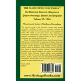 The Mayflower Descendant, Volume 6, 1904 back cover