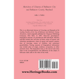 Sketches of Citizens of Baltimore City and Baltimore County, Maryland back cover