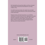 Prince George's County, Maryland Land Records, 1748-1752 back cover