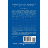 Genealogical Abstracts from Newspapers of the German Reformed Church, 1840-1843 back cover