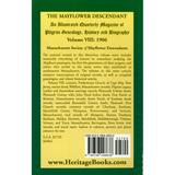 The Mayflower Descendant, Volume 8, 1906 back cover