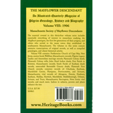 The Mayflower Descendant, Volume 8, 1906 back cover