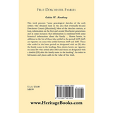 First Dorchester Families back cover