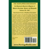 The Mayflower Descendant, Volume 9, 1907 back cover