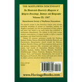 The Mayflower Descendant, Volume 9, 1907 back cover