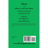 Wills of Jefferson County, West Virginia, 1801-1899 back cover