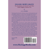 English Crown Grants back cover