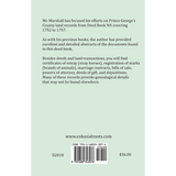 Prince George's County, Maryland Land Records, 1752-1757 back cover