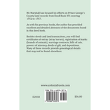 Prince George's County, Maryland Land Records, 1752-1757 back cover