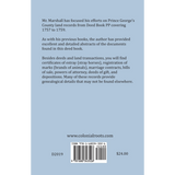 Prince George's County, Maryland Land Records, 1757-1759 back cover