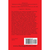 Abstracts of Marriages and Deaths ... in the Newspapers of Frederick and Montgomery Counties, Maryland, 1831-1840 back cover