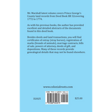 Prince George's County, Maryland Land Records, 1772-1774 back cover