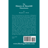 The History of Haverhill, Massachusetts back cover