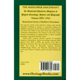 The Mayflower Descendant, Volume 25, 1923 back cover