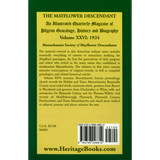 The Mayflower Descendant, Volume 26, 1924 back cover