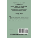 Westward of Fort Cumberland: Military Lots Set Off for Maryland's Revolutionary Soldiers back cover