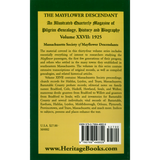 The Mayflower Descendant, Volume 27, 1925 back cover