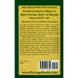 The Mayflower Descendant, Volume 27, 1925 back cover