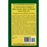 The Mayflower Descendant, Volume 29, 1931 back cover