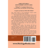 Early Settlers of Montgomery County, Ohio: Genealogical Abstracts from Common Pleas Court Records Civil and Probate back cover