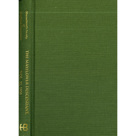 The Mayflower Descendant, Volume 32, 1934
